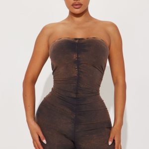 Darcy Romper - Chocolate