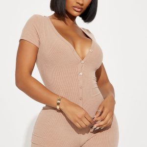 Raven Romper - Taupe